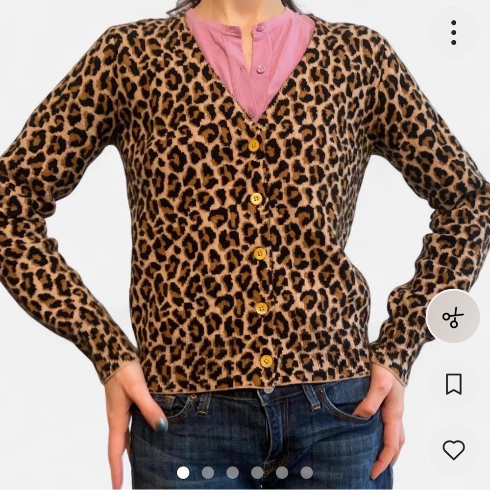 Kate Spade Leopard Print Cardigan